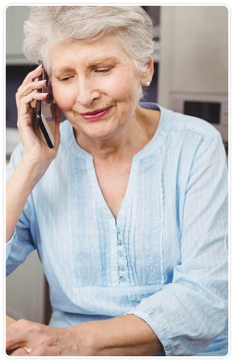 Mature woman talking on the phone