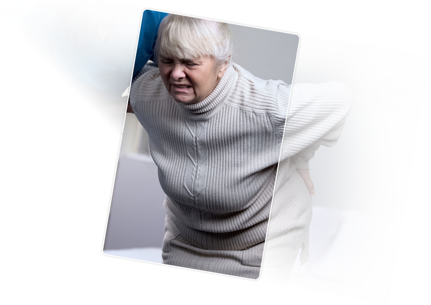 Older woman with back pain